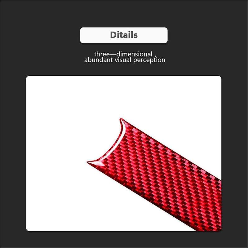 8pcs Red Carbon Fiber Passenger Dashboard Cover Trim for 2006-2011