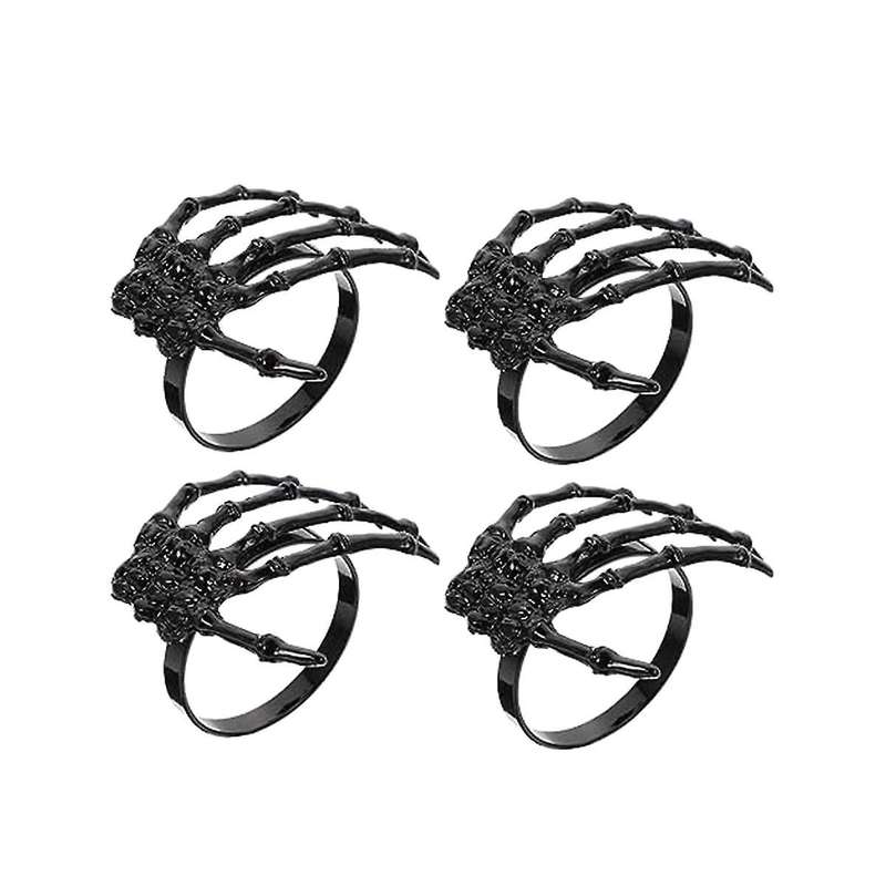 8pcs Skeleton Hand Halloween Napkin Rings Napkin Buckles Napkin Holders Halloween Party Favors Home
