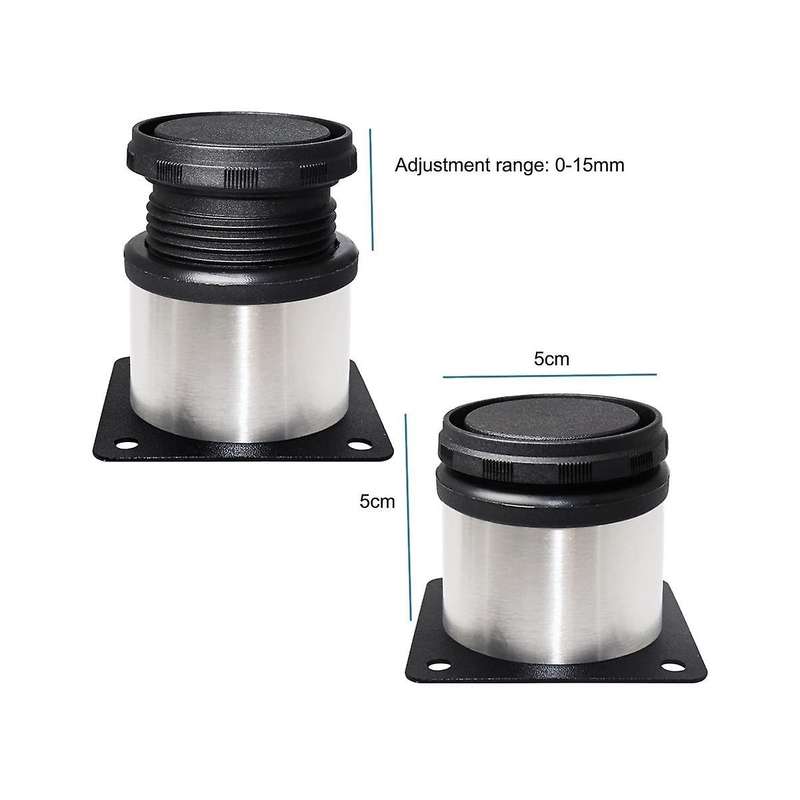 8pcs Stainless Steel Hardware Solid Tv Desk House Cabinet Table Feet Bed Foot Round Adjustable Furn
