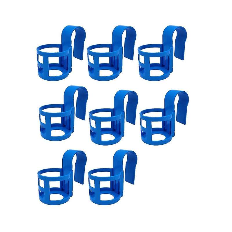 8pcs Swimming Pool Water Cup Storage Pool Hanging Beer Holder Portable Frame Removable Mesh Drinks B