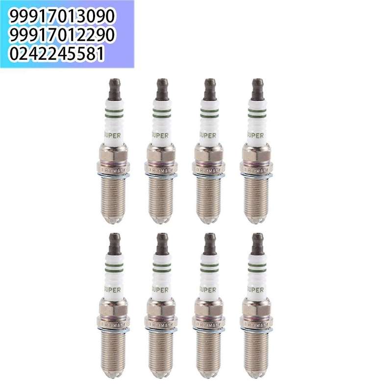 8Pcs Spark Plugs 99917013090 99917012290 0242245581 for 2008-2016