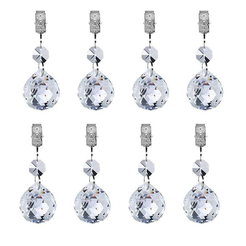 8Pcs Tablecloth Weights Heavy Crystal Tablecloth Weight Hangers Pendants for Hold Curtains Shower Cu