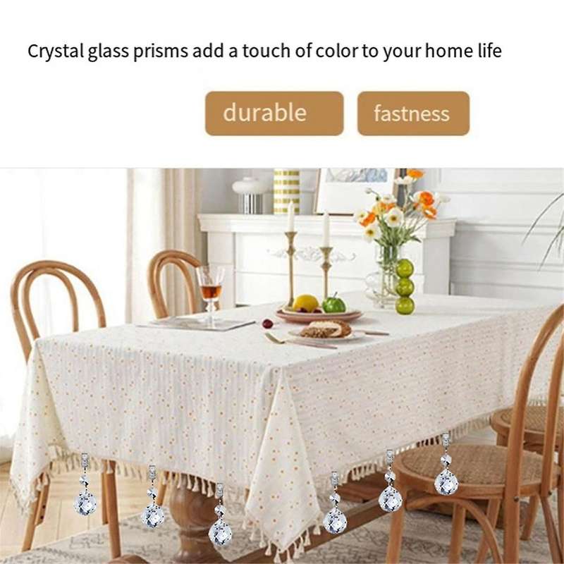 8Pcs Tablecloth Weights Heavy Crystal Tablecloth Weight Hangers Pendants for Hold Curtains Shower Cu