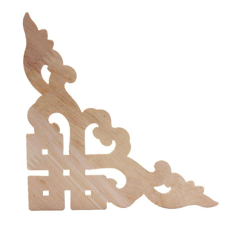 8PCS Unpainted Wooden Mouldings Decal European Wood Appliques for Furniture Cabinet New Flower Wood