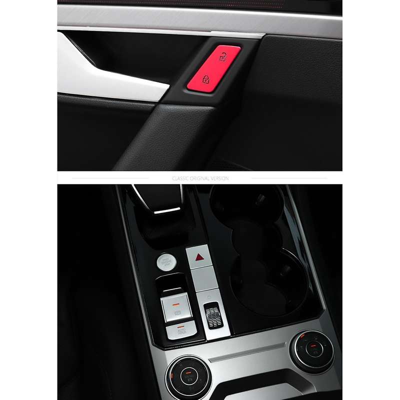 8Pcs/Set Car Center Console Engine Start Button Trim Cover Decoration Sticker Accessories for - 2019