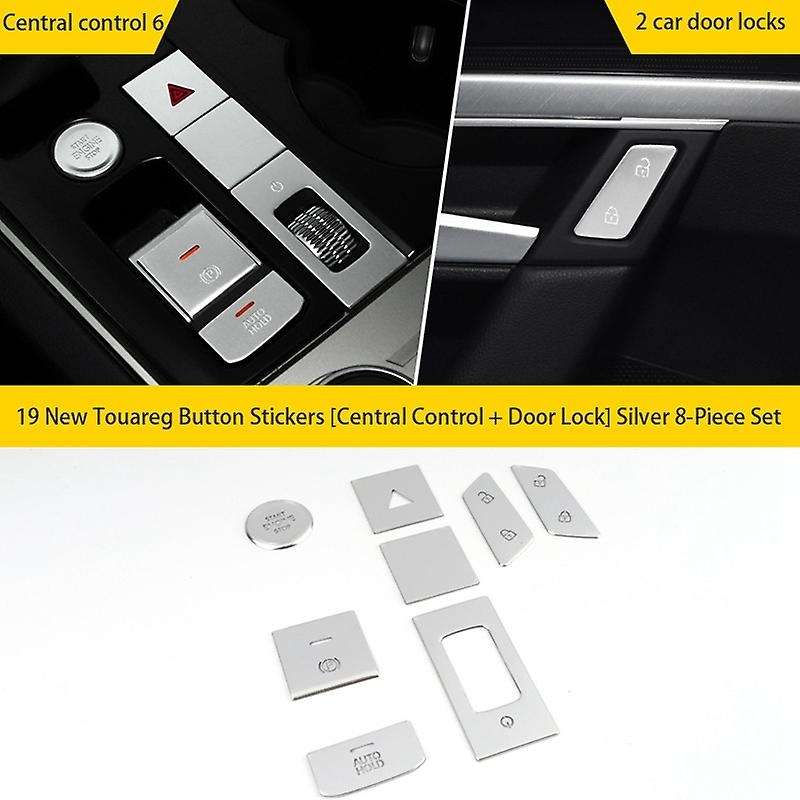 8Pcs/Set Car Center Console Engine Start Button Trim Cover Decoration Sticker Accessories for - 2019