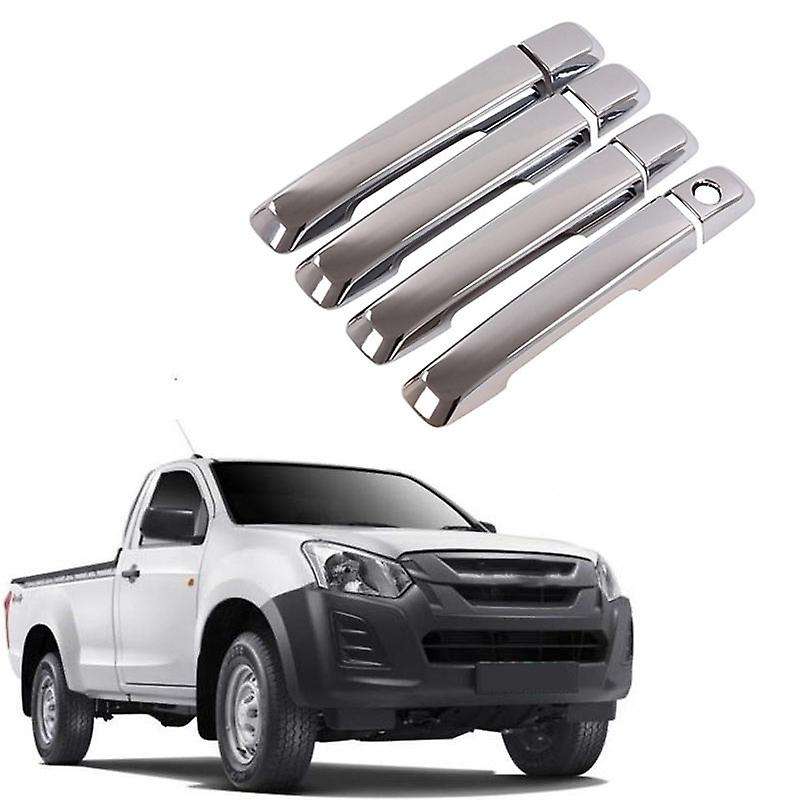 8Pcs/Set Car ABS Chrome Car Door Handles Cover Trims Door Handle Trim for Dmax D-Max 2012-2018