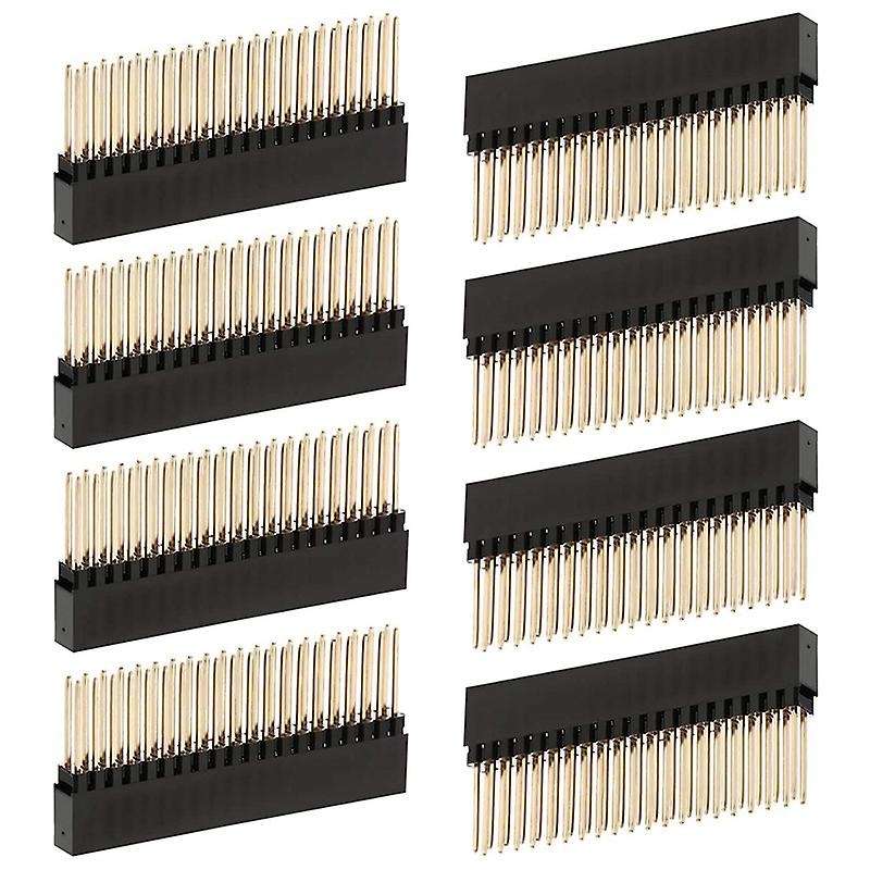 8PCS,2X20(40 Pin) Extra Tall Female 0.1 Inch Pitch Stacking Header for A+/B+/Pi 2/Pi 3 Extra Tall He