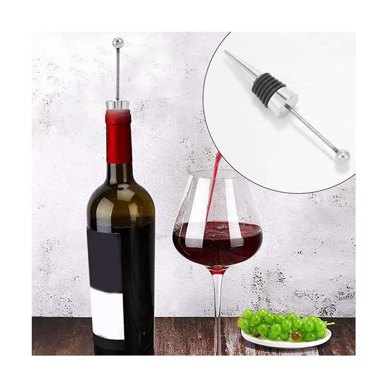 8pcs Wine Stoppers for Wine Bottles, Metal Wine Saver Beer Stopper, Reusable Wine Corks Silicone Wi