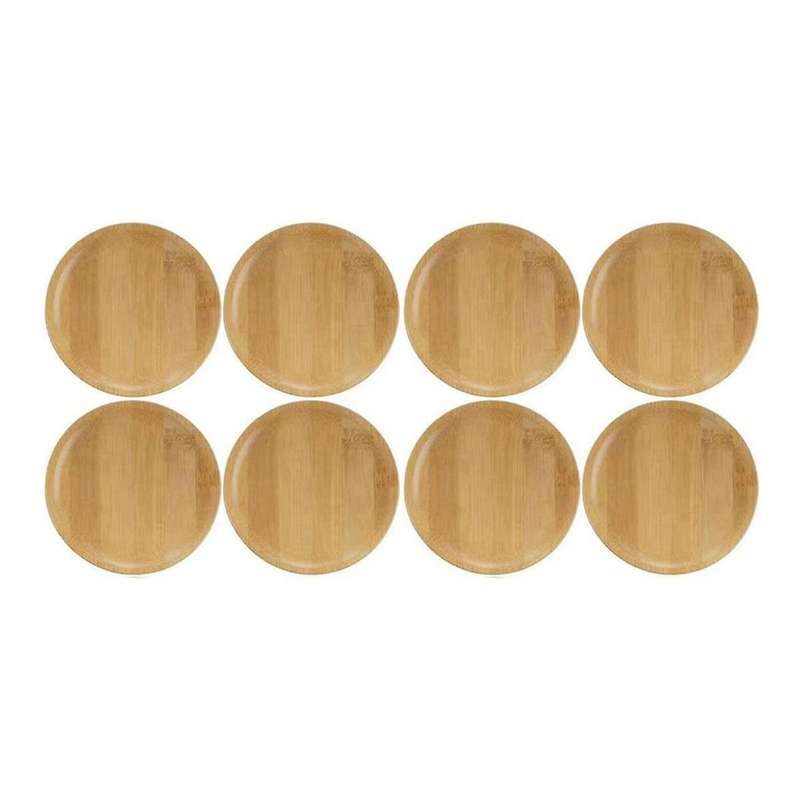 8Pcs Wine Glass Topper, 4Inch Wine Glass Charcuterie Topper Bamboo Wine Glass Topper Coasters