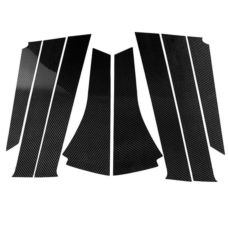 8Pcs/Set Window B Column Pillar Carbon Fiber Sticker Trim for Fit/Jazz GK5 3Rd GEN 2014-2018 C603