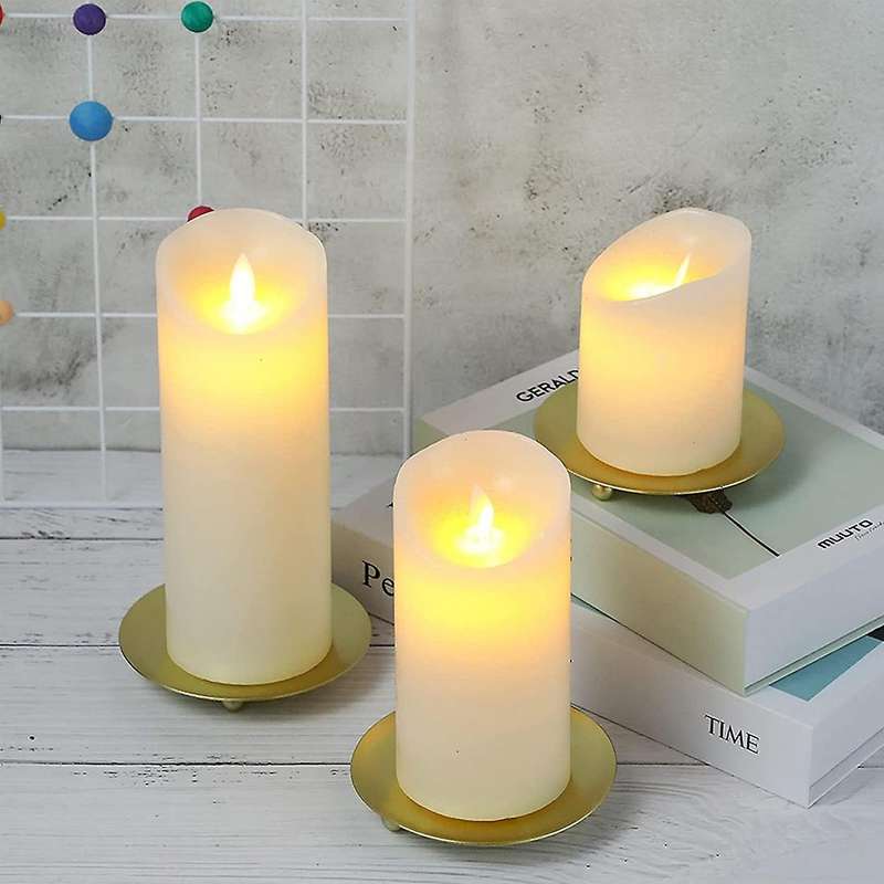 8-Piece Plate Candle Holder Iron Candle Holder Holder Candle Holder Decorative Candle Holder Metal C