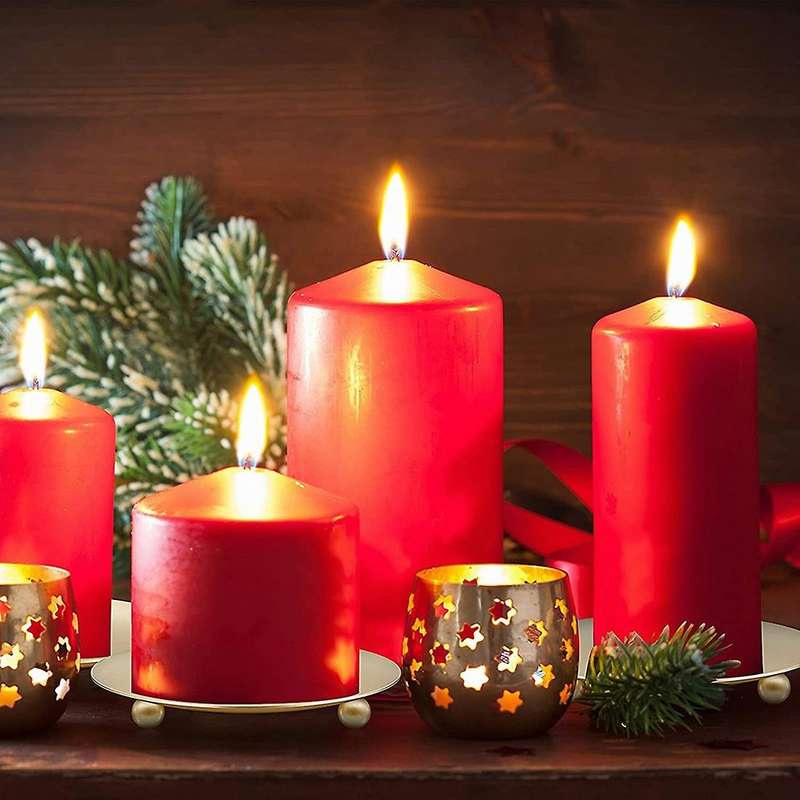 8-Piece Plate Candle Holder Iron Candle Holder Holder Candle Holder Decorative Candle Holder Metal C