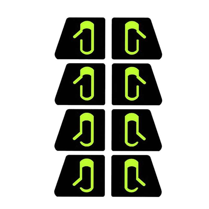 8pcs/set for Model 3 Car Door Open Exit Sticker Luminous Button Sticker Kit