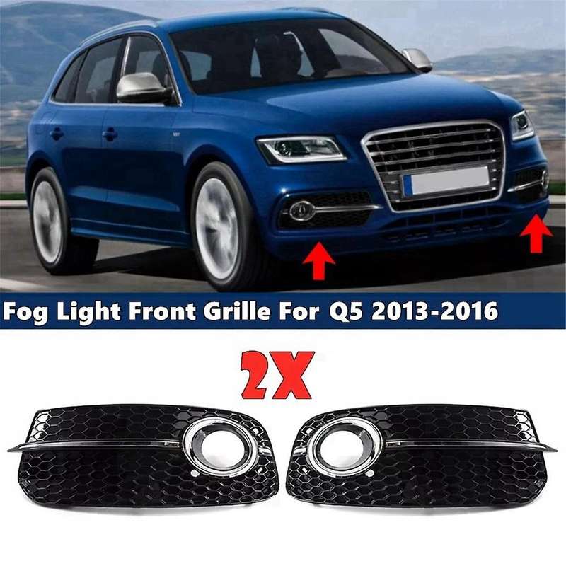 8r0807681m 8r0807682j Front Bumper Lower Mesh Grille Front Bar Fog Lamp Cover Automotive for Q5 2013