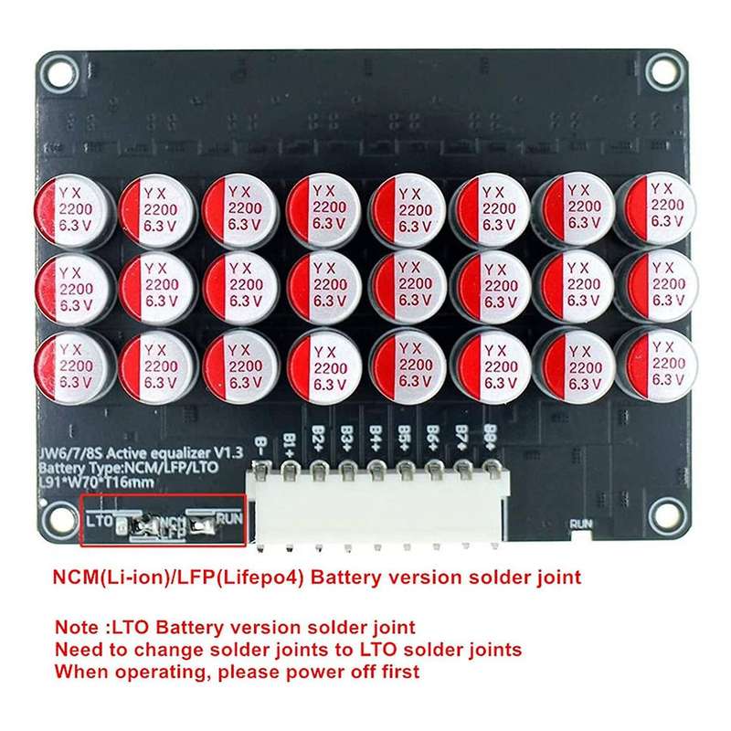 8s Active Equalizer Balancer Lifepo4 Lto Battery Energy Equalization Capacitor Bms Board