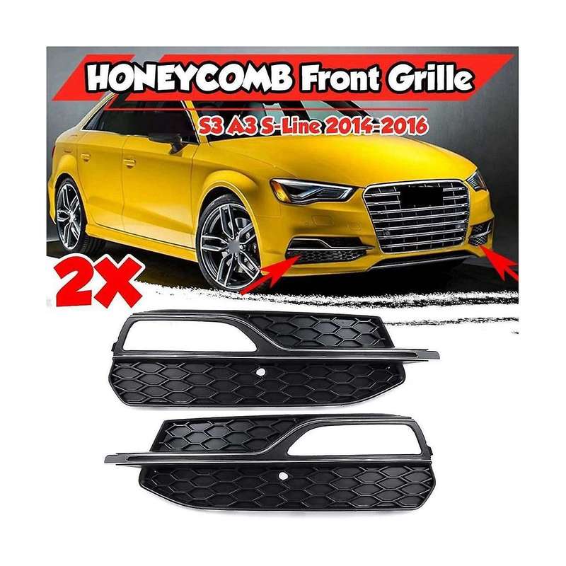 8v3807682l 8v3807682g Front Bar Fog Light Cover Honeycomb Mesh Grille Automobile for S3 A3 S-lines 2