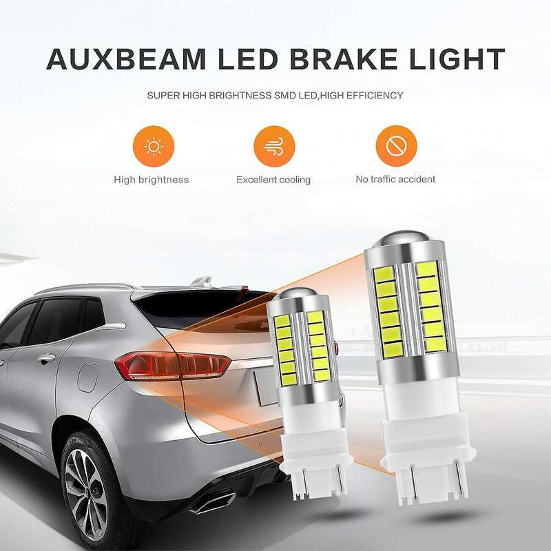 8X White 3157 33SMD 5730 LED Light Bulbs Tail Brake Stop Backup Reverse