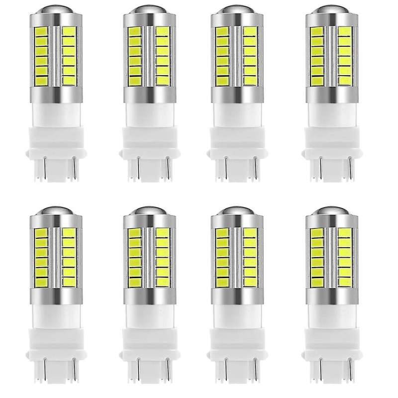 8X White 3157 33SMD 5730 LED Light Bulbs Tail Brake Stop Backup Reverse