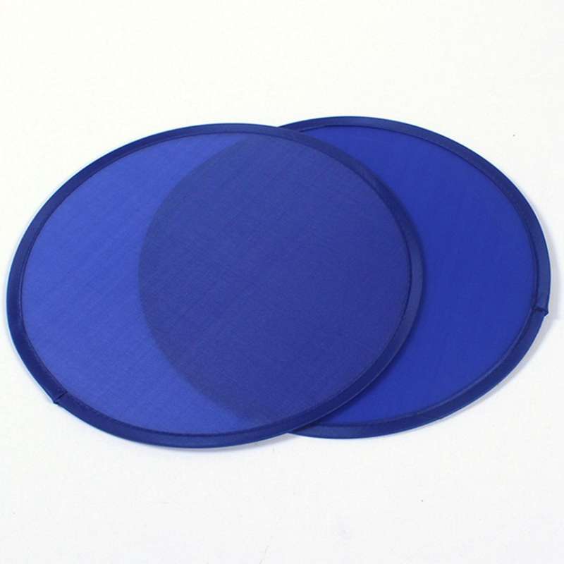 8x Foldable Round Fan-blue
