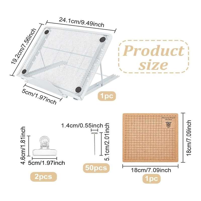 8X8 Inches Lace Board Set Lace Boards and Pins with Adjustable Stand Lace Tools Supplies Knitting Cr