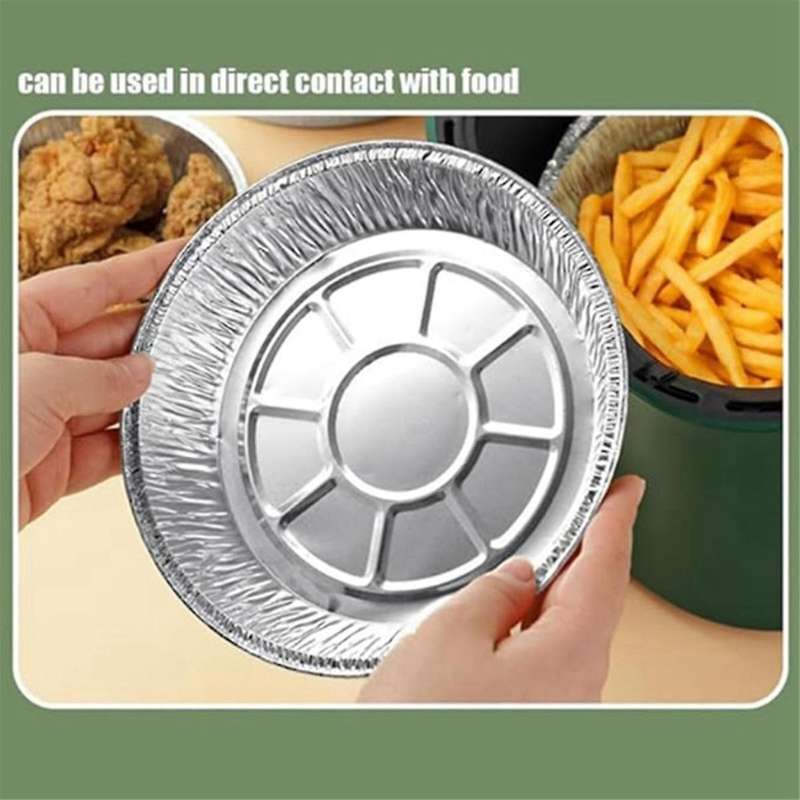 9 Inch Aluminum Foil Air Fryer Liners,Non-Stick Round Oil-Proof Food Grade Air Fryer for Cooking