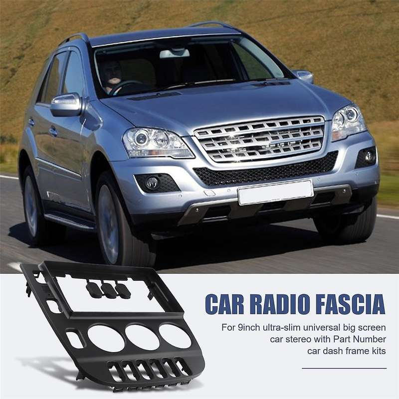 9 Inch Car Frame Fascia Adapter Android Radio Dash Fitting Panel Kit for ML ML320 M-Class W163 2003-