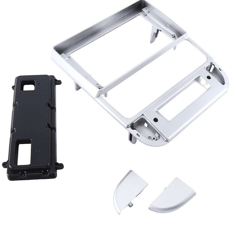 9 Inch Car Radio Fascia for 406 1999-2004 Install Facia Console Bezel Adapter Plate Trim Cover(silv