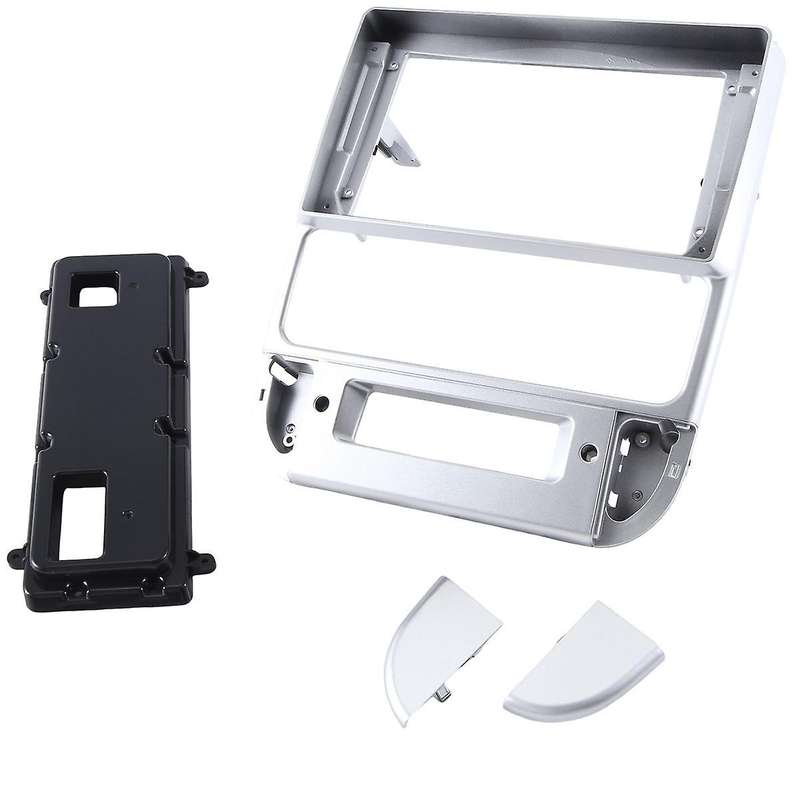 9 Inch Car Radio Fascia for 406 1999-2004 Install Facia Console Bezel Adapter Plate Trim Cover(silv