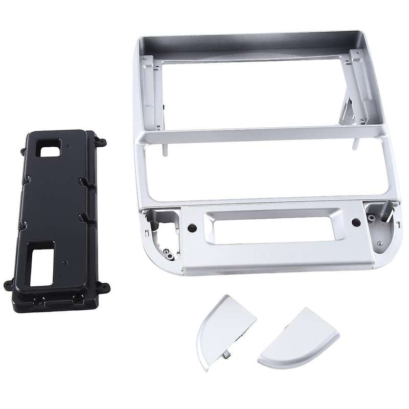 9 Inch Car Radio Fascia for 406 1999-2004 Install Facia Console Bezel Adapter Plate Trim Cover(silv
