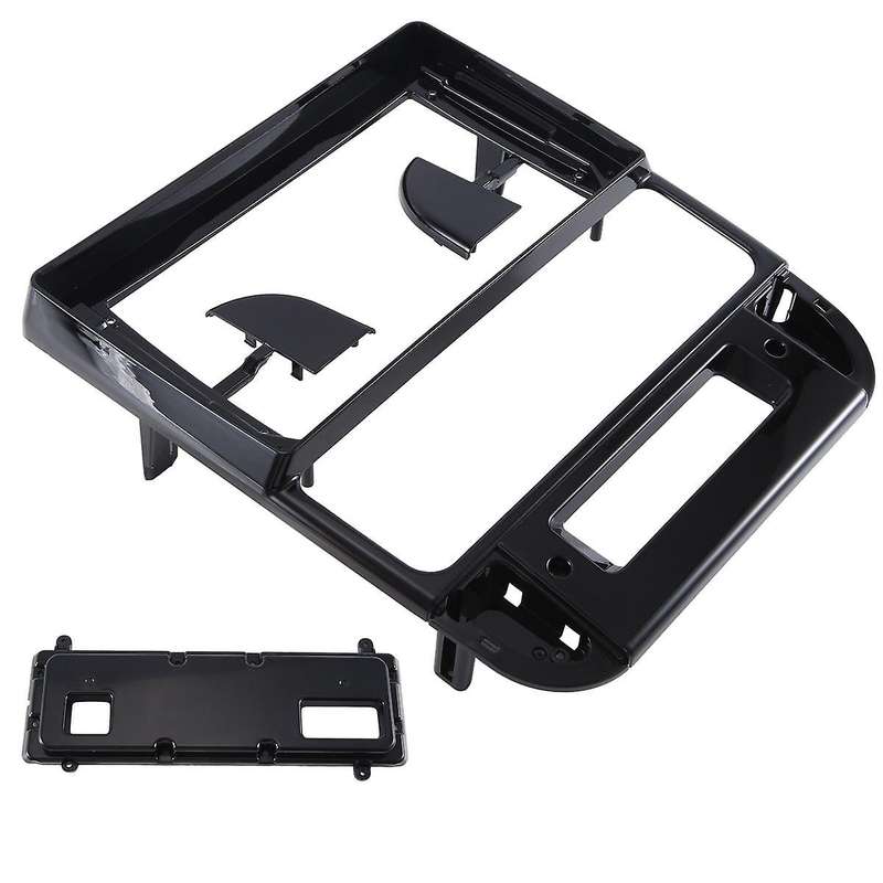 9 Inch Car Radio Fascia for 406 1999-2004 Install Facia Console Bezel Adapter Plate Trim Cover(blac