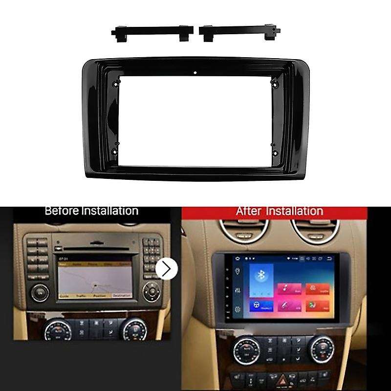 9 Inch Car Radio Fascias for 06-10 ML W164 Dashboard Installation Trim Kit Frame Stereo Panel GPS Pl