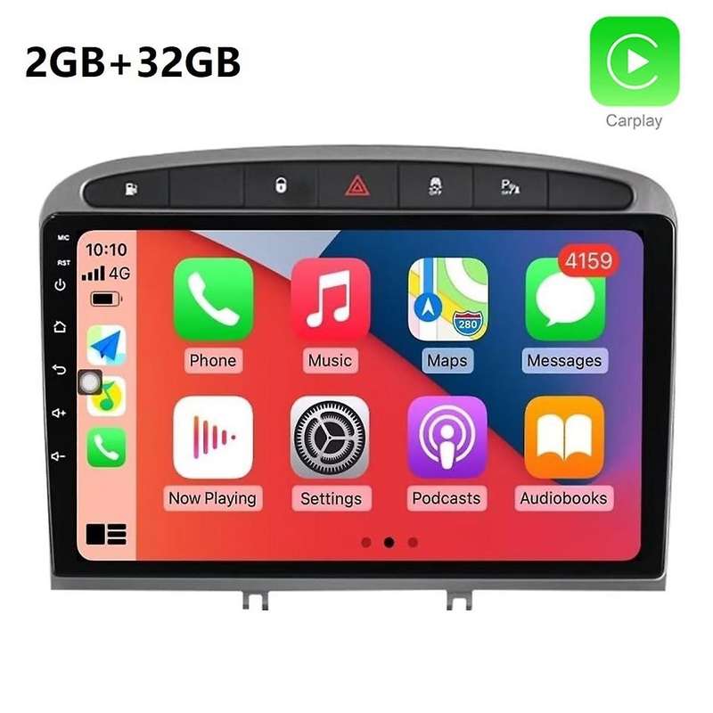 9 Inch Carplay Car Radio 2 DIN Multimedia Video Player for 408 2010-2016 Navigation WIFI Bluetooth S