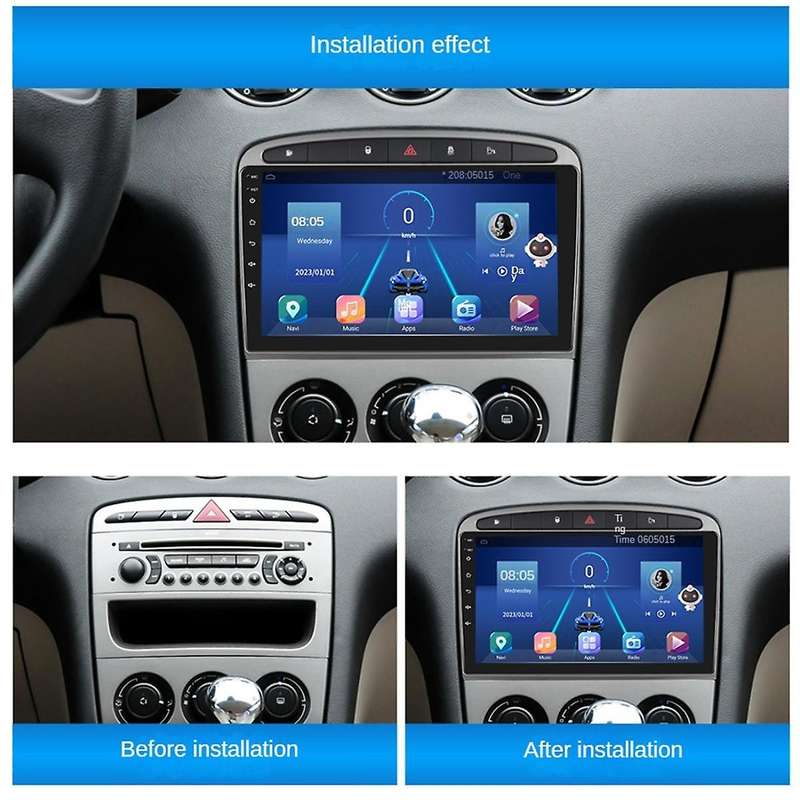 9 Inch Carplay Car Radio 2 DIN Multimedia Video Player for 408 2010-2016 Navigation WIFI Bluetooth S
