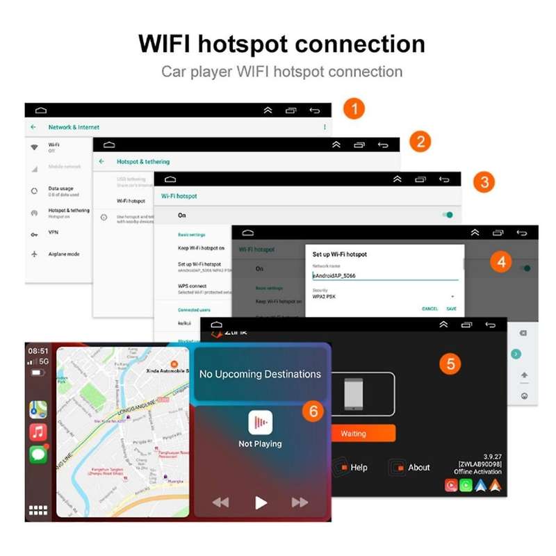9 Inch Carplay Car Radio 2 DIN Multimedia Video Player for 408 2010-2016 Navigation WIFI Bluetooth