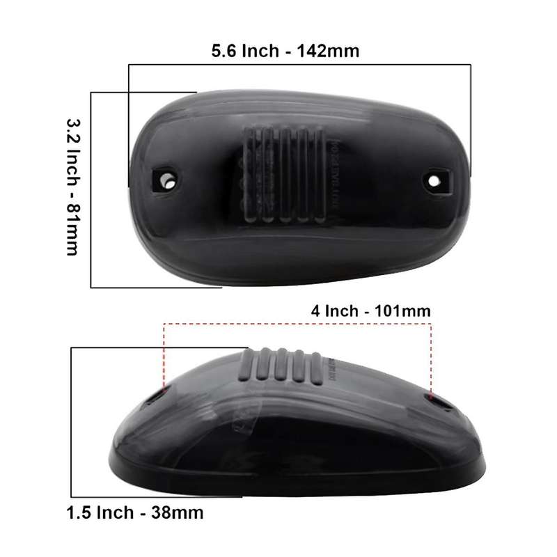 9 LED Car Cab Roof Marker Lights for Truck SUV LED DC 12V Black Smoked Lens Amber Lamp Car External