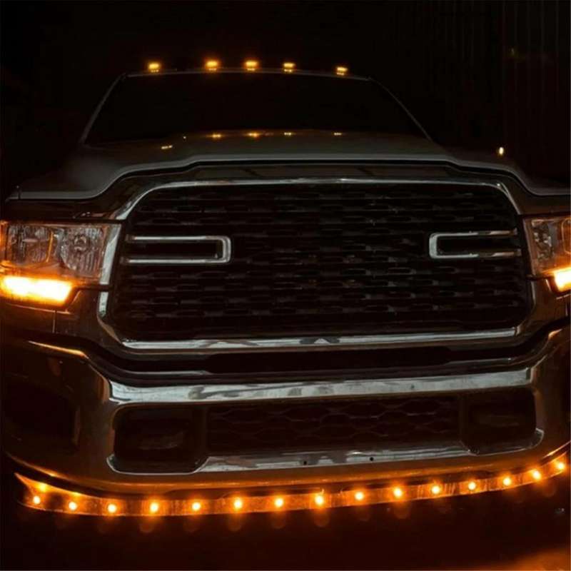 9 LED Car Cab Roof Marker Lights for Truck SUV LED DC 12V Black Smoked Lens Amber Lamp Car External