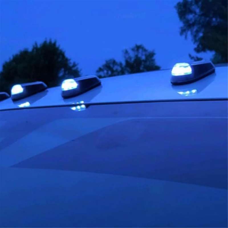 9 LED Car Cab Roof Marker Lights for Truck SUV LED DC 12V Black Smoked Lens White Lamp Car External
