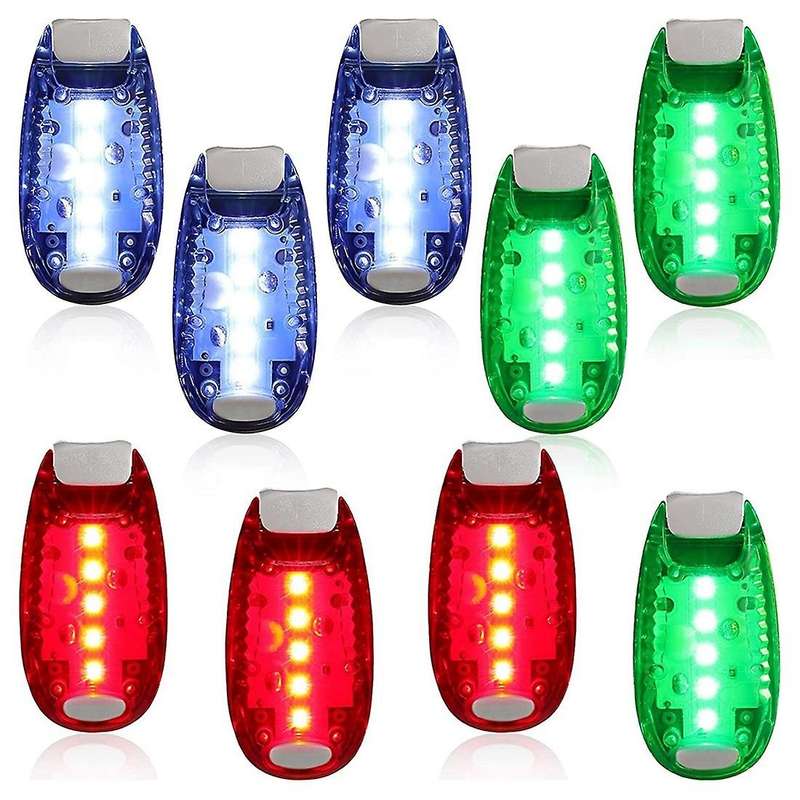 9 Pack LED Safety Light Reflective Lights Kayak Lights Jogging Lights Waterproof Bike Rear Light for