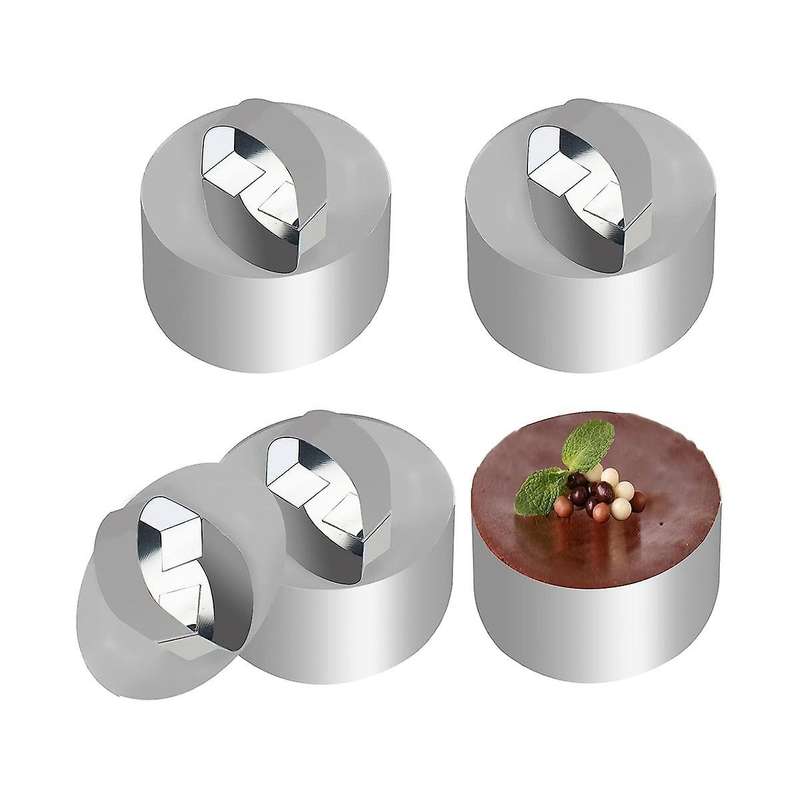 9 Pack Cake Ring Molds, 3.15 Inch Round Stainless Steel Ring Mold for Cooking with , Round Small Ca