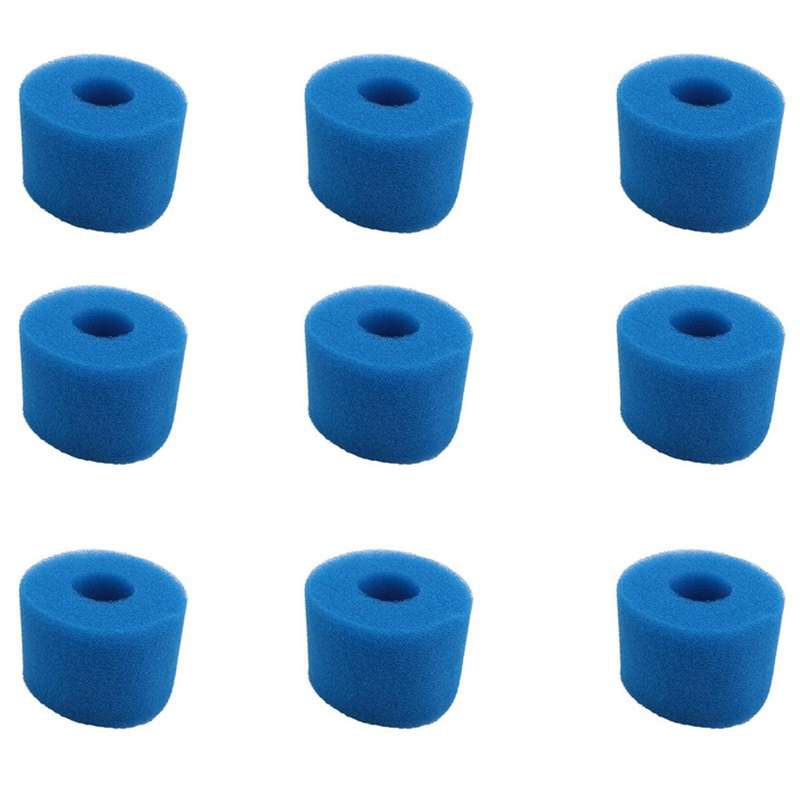 9 Pcs Filter Sponge Compatible Intex S1 Type Pure Spa Foam Hot Tub Filter