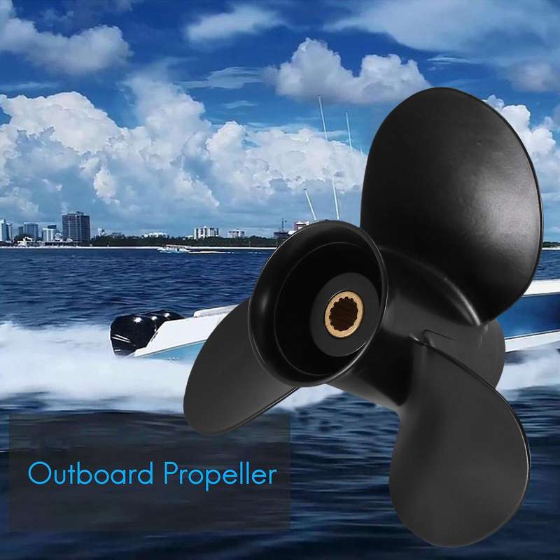 9.25 x 10 Aluminum Alloy Outboard Boat Propeller Compatible Mercury 9.9-20HP