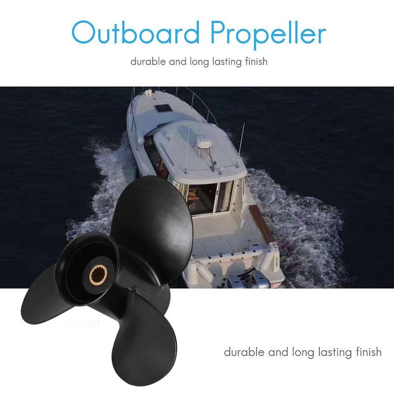 9.25 x 10 Aluminum Alloy Outboard Boat Propeller Compatible Mercury 9.9-20HP