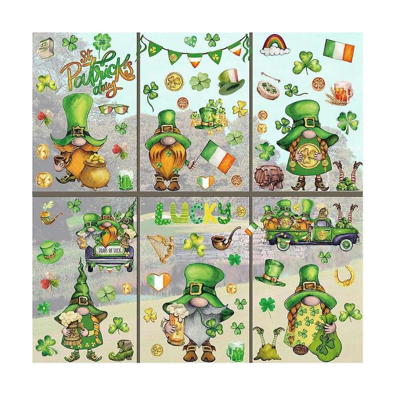 9 's Day Window Static Stickers Glass Door and Window Stickers