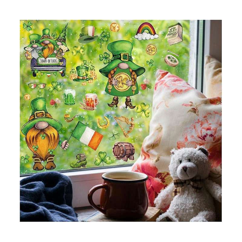 9 's Day Window Static Stickers Glass Door and Window Stickers