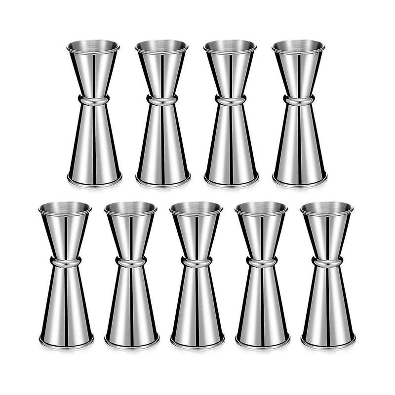 9 Pieces Jigger for Bartending Jigger 2 1 , 304 Stainless Steel Shot Glass Measuring Cup Shot Measu