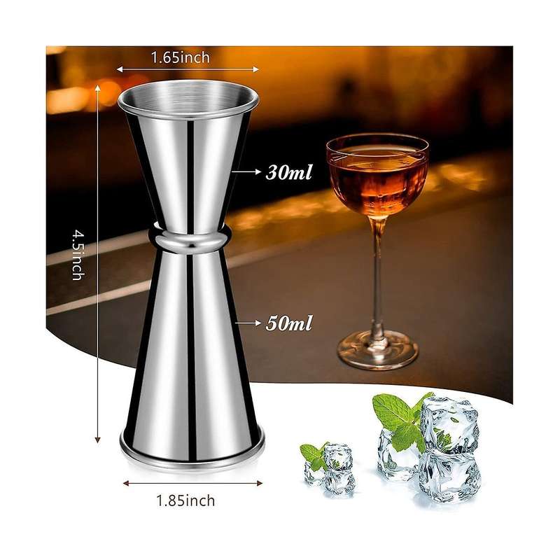 9 Pieces Jigger for Bartending Jigger 2 1 , 304 Stainless Steel Shot Glass Measuring Cup Shot Measu