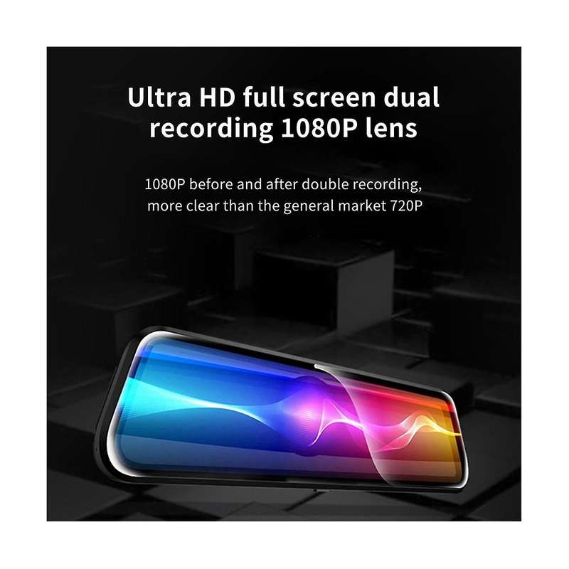 9.66inch 1080p Dual Lens Touchable Screen Car Recorder with Back-up Camera Function Hd Night Vision