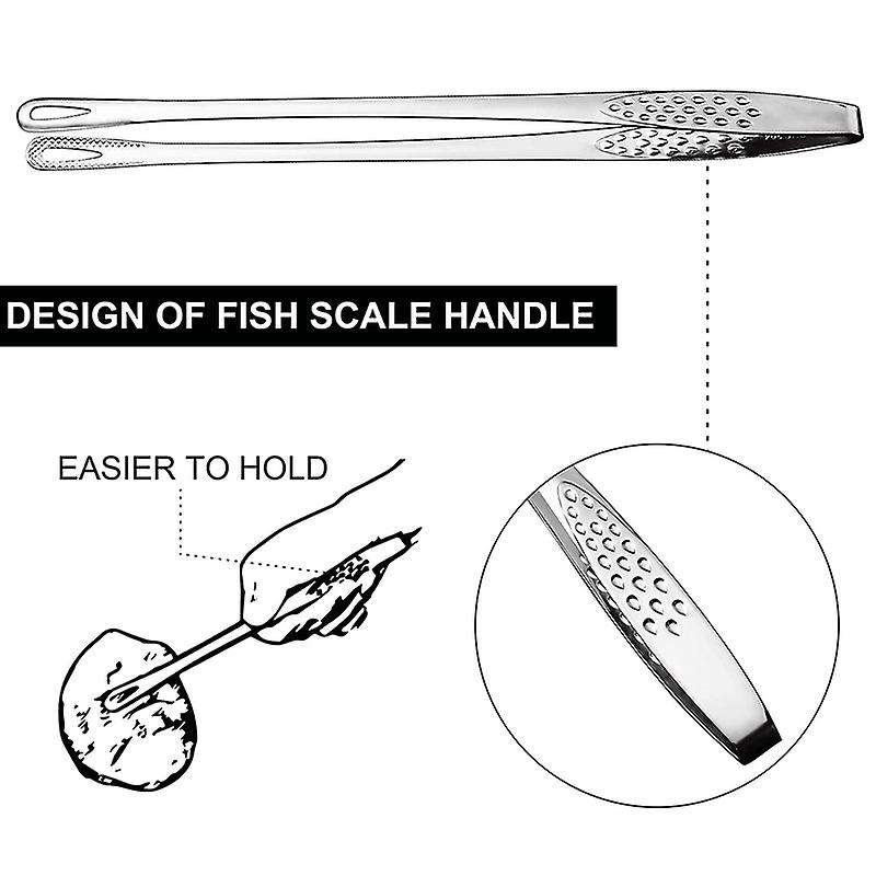 9.4-Inch Tweezer Tongs,Kitchen Tweezer Tongs,Extra-Long Stainless Steel Tweezers Tongs,Long Food Ton