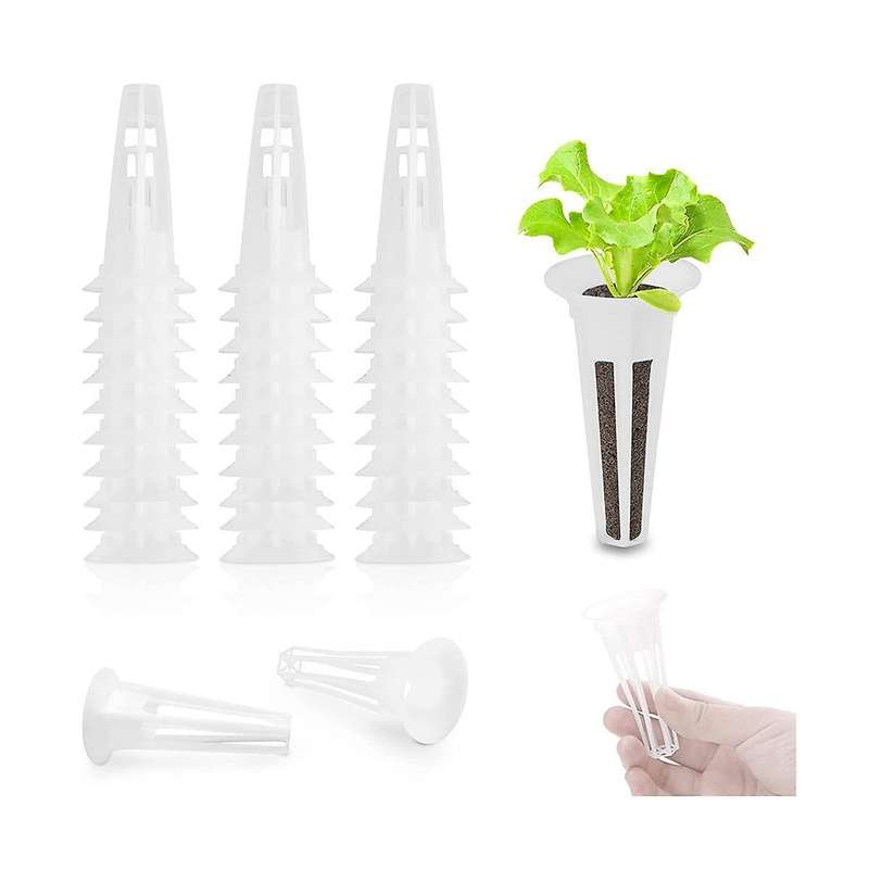 90 Pack Replacement Grow Baskets, Seed Pod Baskets Hydroponics Baskets, Durable Plastic Plant Growi